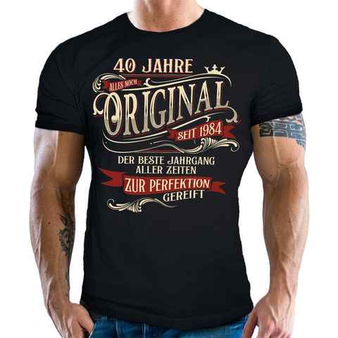 LOBO NEGRO® T-Shirt als Geschenk zum 40. Geburtstag - zur Perfektion gereift seit 1984