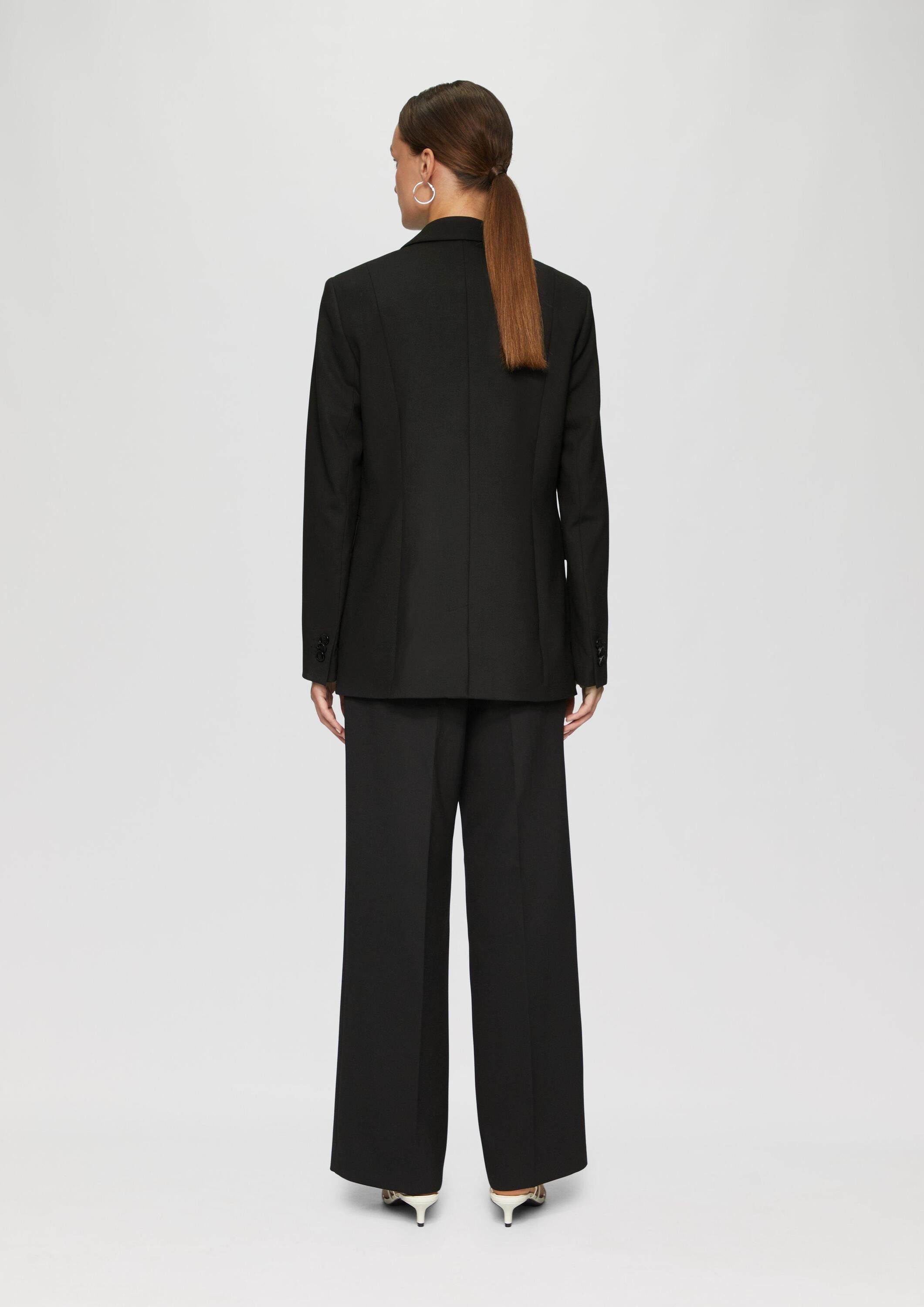 s.Oliver Jackenblazer Indoor-Blazer Langer Blazer aus Viskosemix