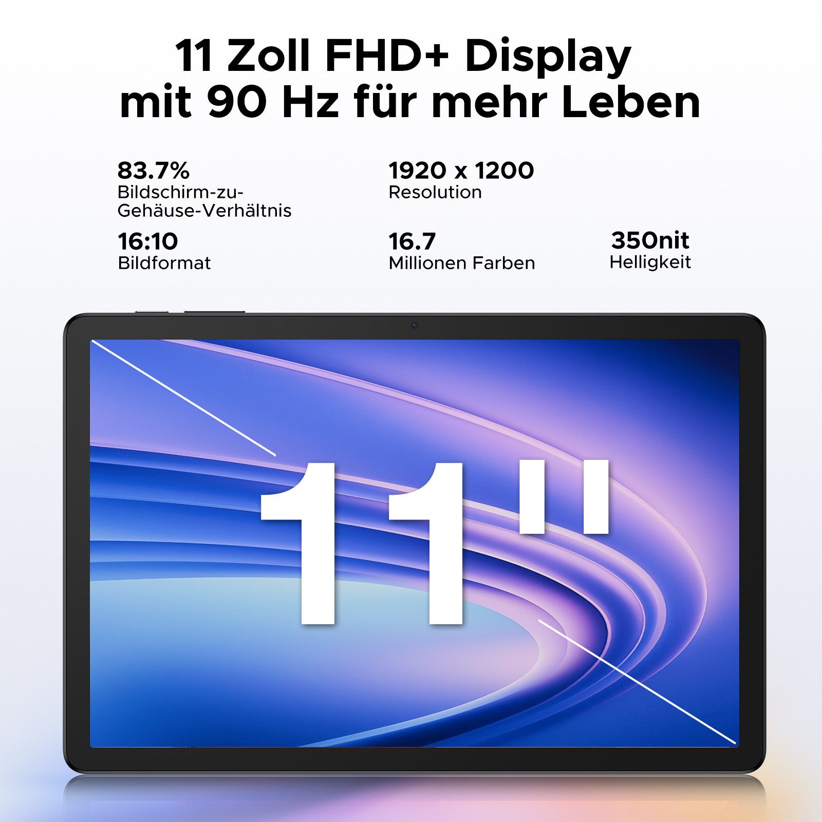 DOOGEE TAB G6 Plus Tablet mit Tastatur/Stift/Maus/Hülle, Android 16 Tablet (11", 256 GB, Android 15, 4G LTE, 8GB+256GB(2TB Extern), 8000mAh Akku, Gemini AI, Widevine L1)