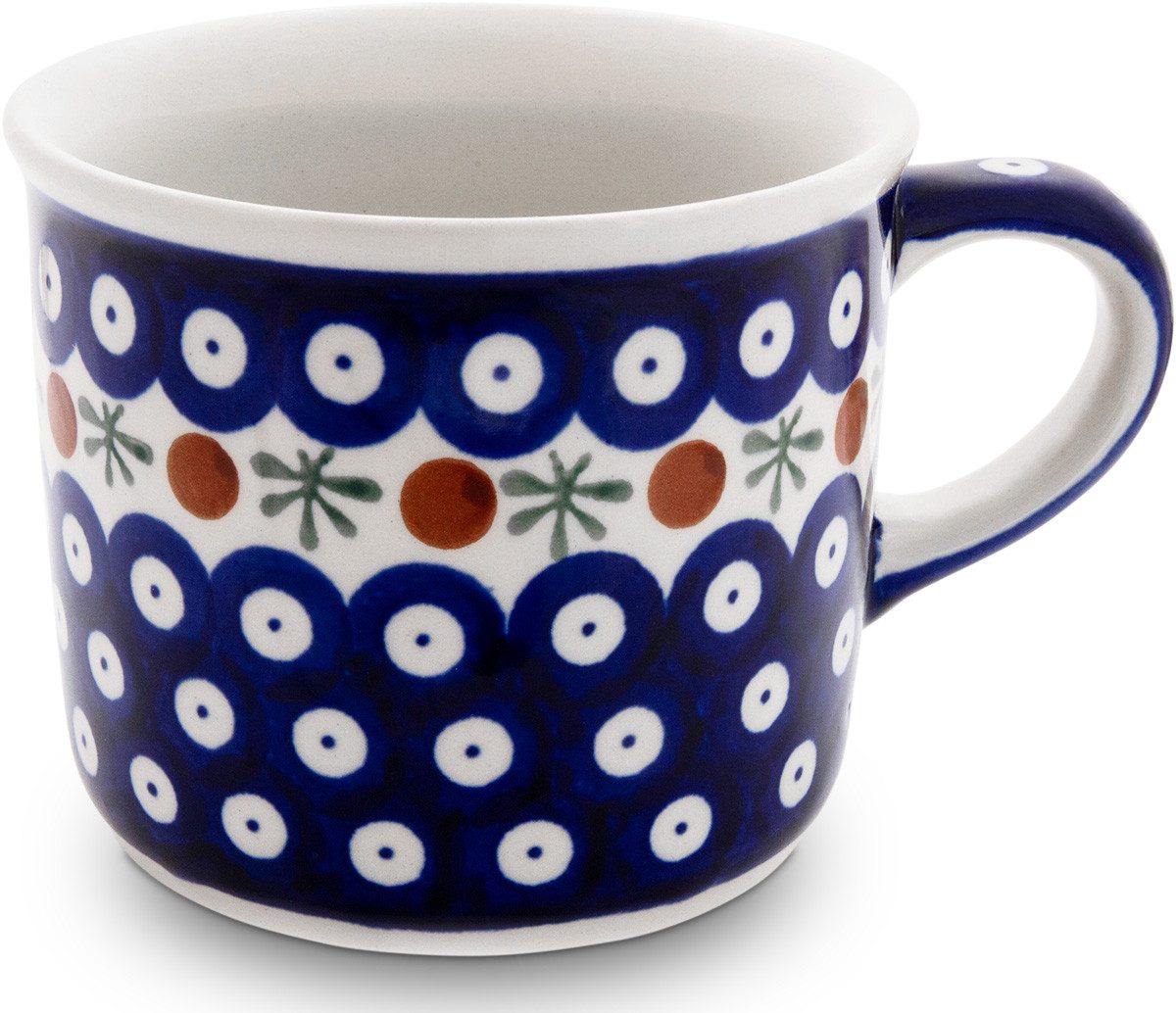 Bunzlauer Keramik Becher Bunzlauer Keramik 400 ml Kaffeepott Teebecher Ø10,2cm H 8,6cm Dekor 41, Keramik