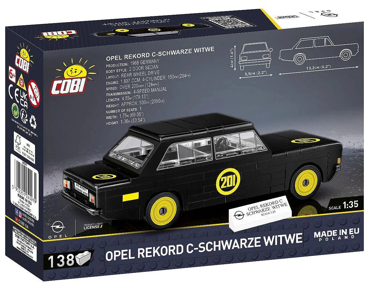 COBI Spiel Opel Rekord C Schwarze Witwe (138 PCS)