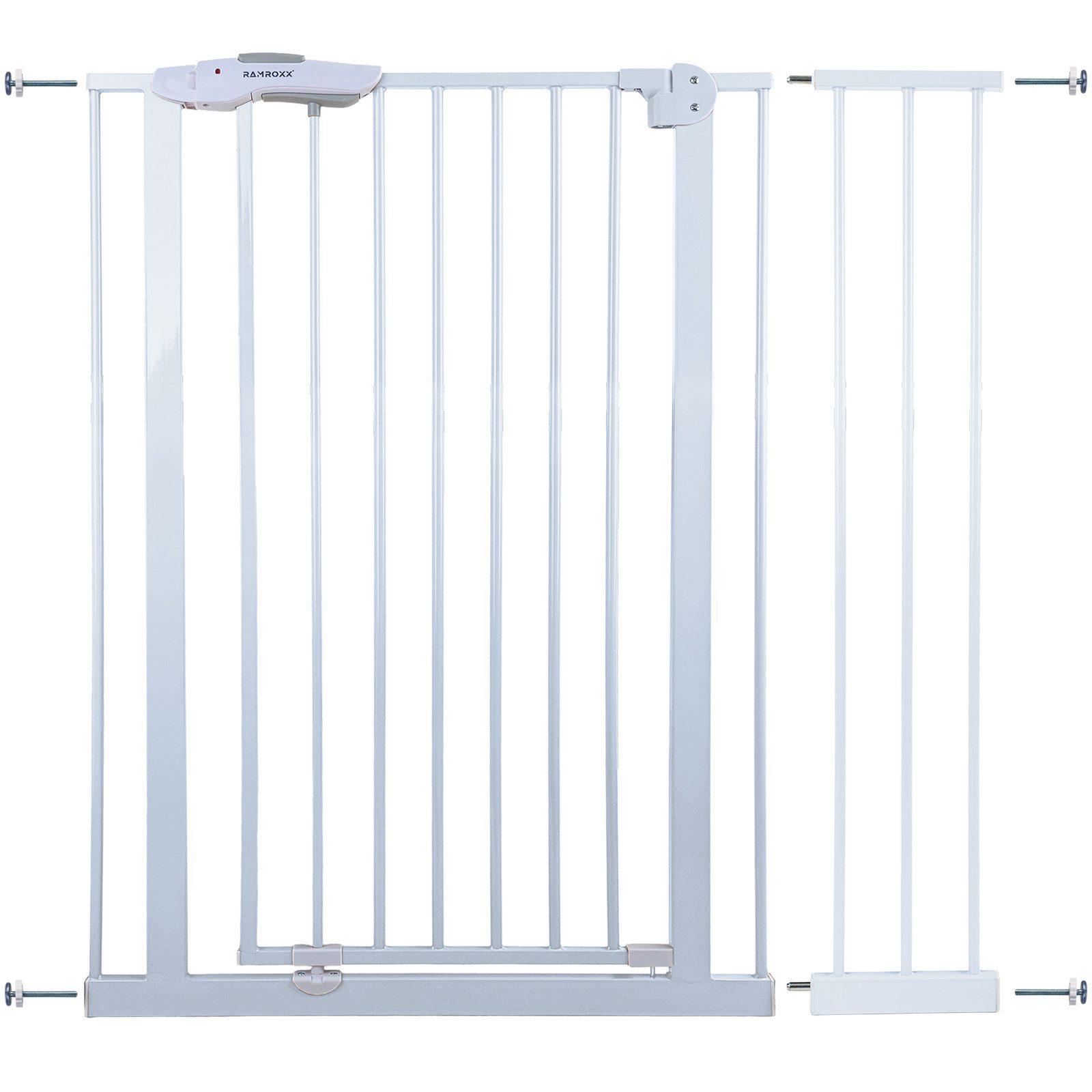 RAMROXX Treppenschutzgitter Absperrgitter weiß für 95-105cm Durchgang 110cm günstig online kaufen
