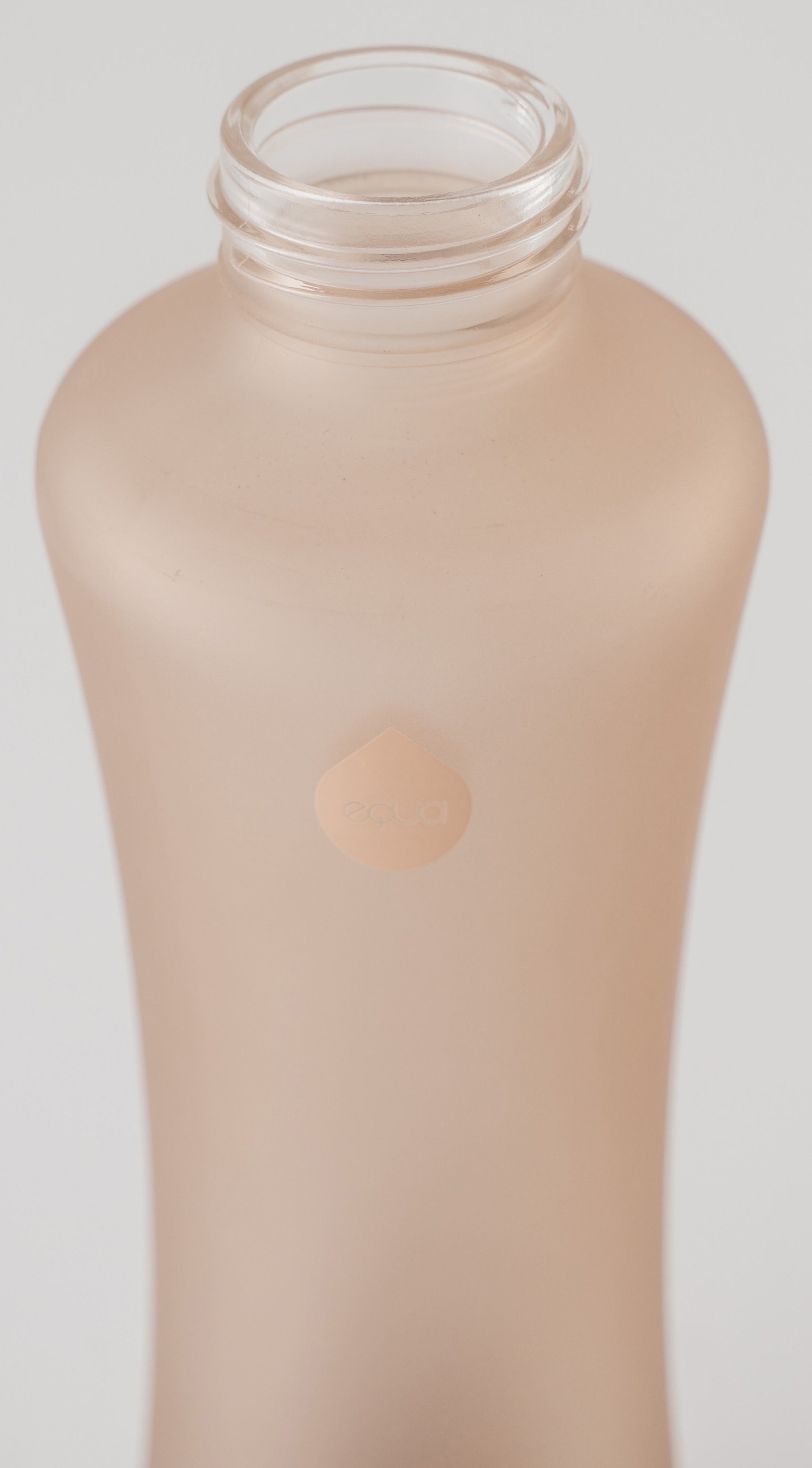 Trinkflasche 550 equa ml Ginger, Design, sportlich-ergonomischen Glastrinkflasche Squeeze im