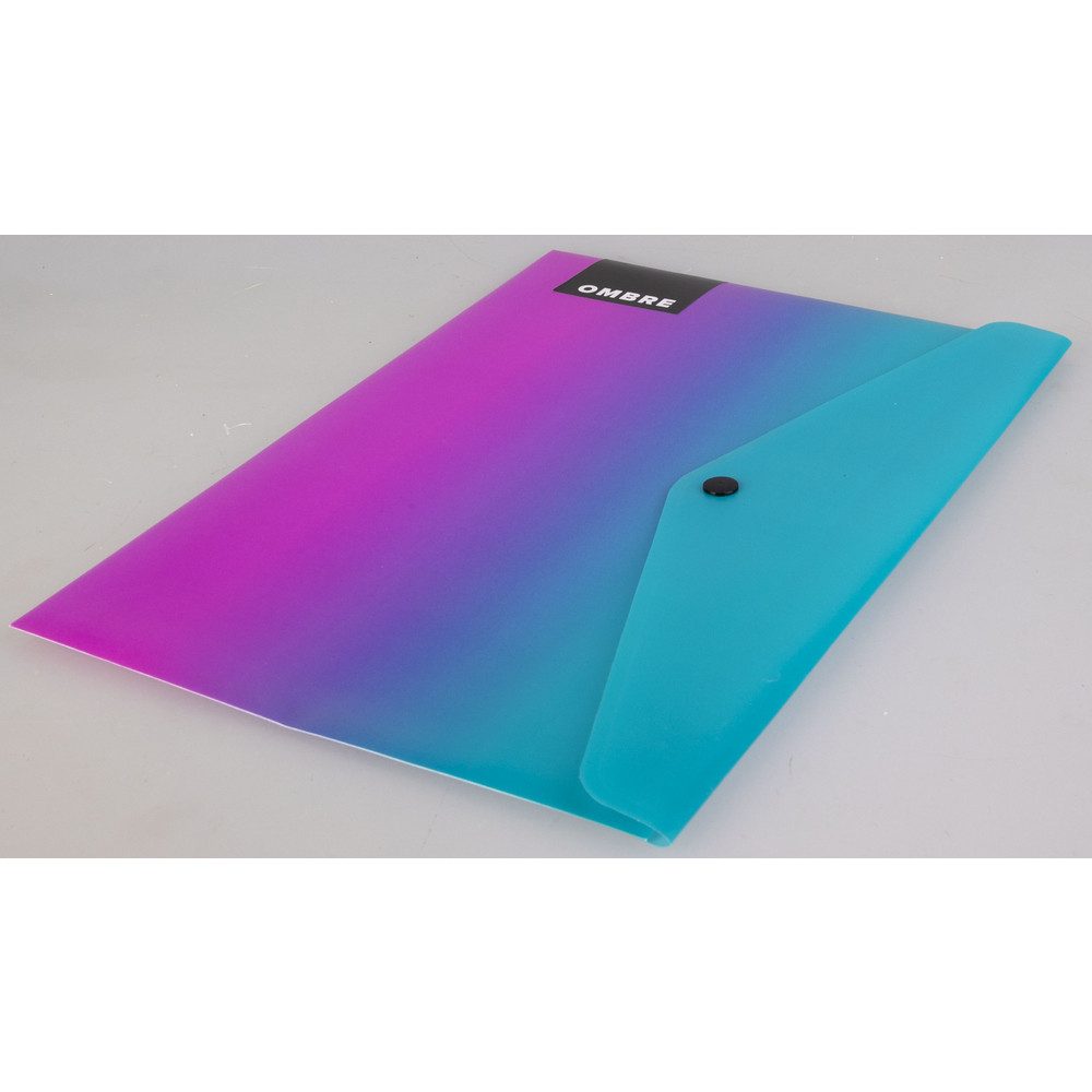 Karton P+P Doppelordner Dokumententasche - Ombre - DIN A4 - blau/pink