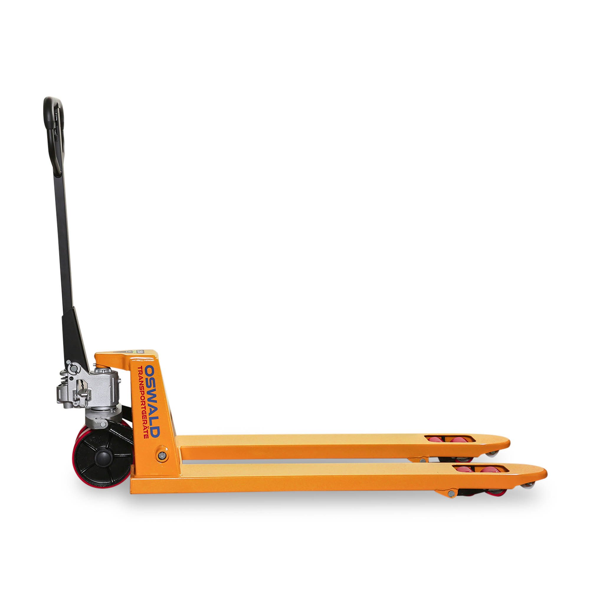 OSWALD Transportgeräte Gabelhubwagen Hubwagen OSWALD HU11 - 2500 kg - 1150 mm - Polyurethan Tandem, (HU11)