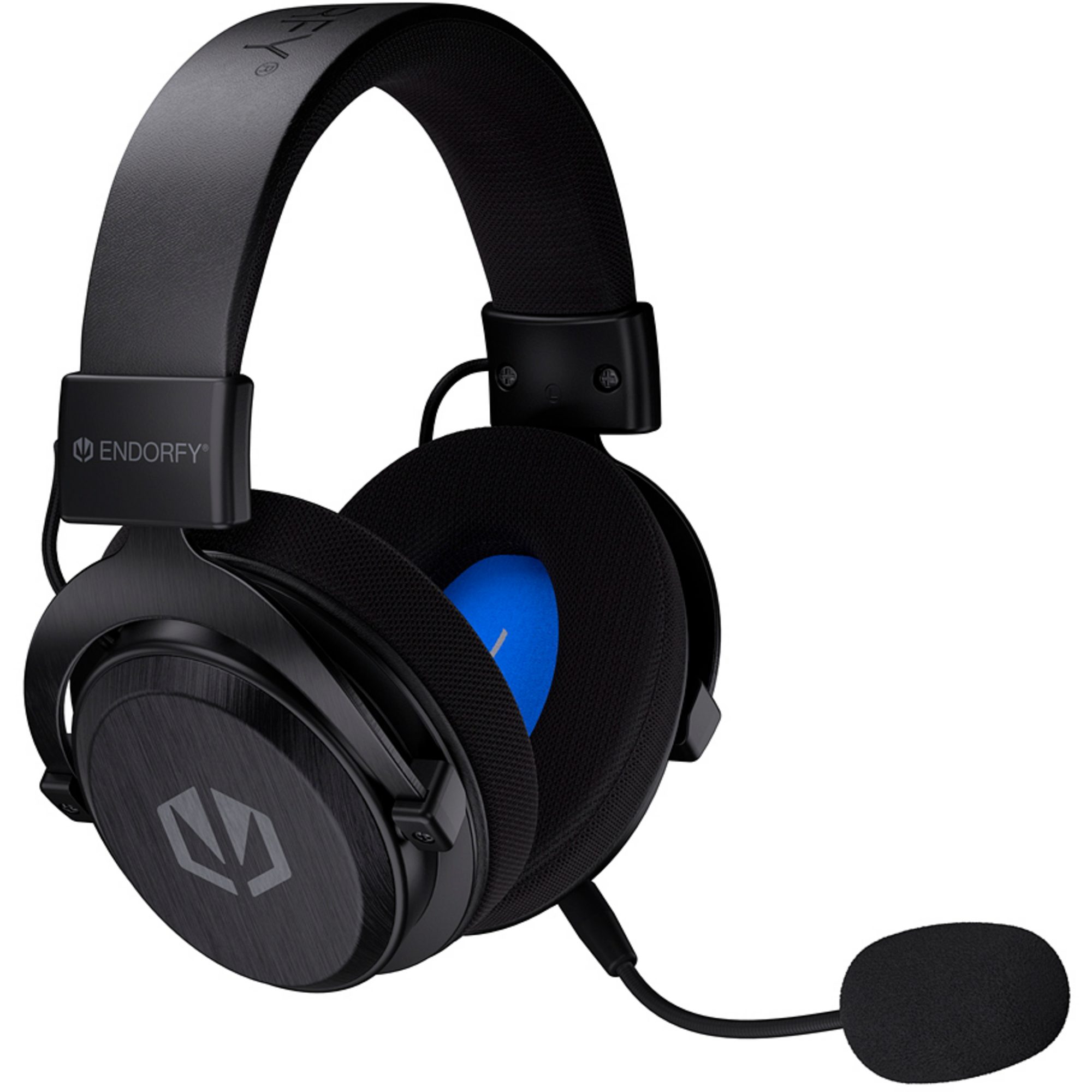 ENDORFY ENDORFY VIRO Infra Wireless, Gaming-Headset, (2,4-GHz-USB-C-Dongle Headset (Zwei integrierte Profile (Game-Mode, Vocal-Mode), Atmungsaktiver Stoff mit Memory-Schaumstoff Ohrpolster, Mikrofon mit Pop-Filter, Status-LED und Tonsignale, Metallhalterungen der Ohrmuscheln, Stummschaltfunktion, Abnehmbare Kabel)