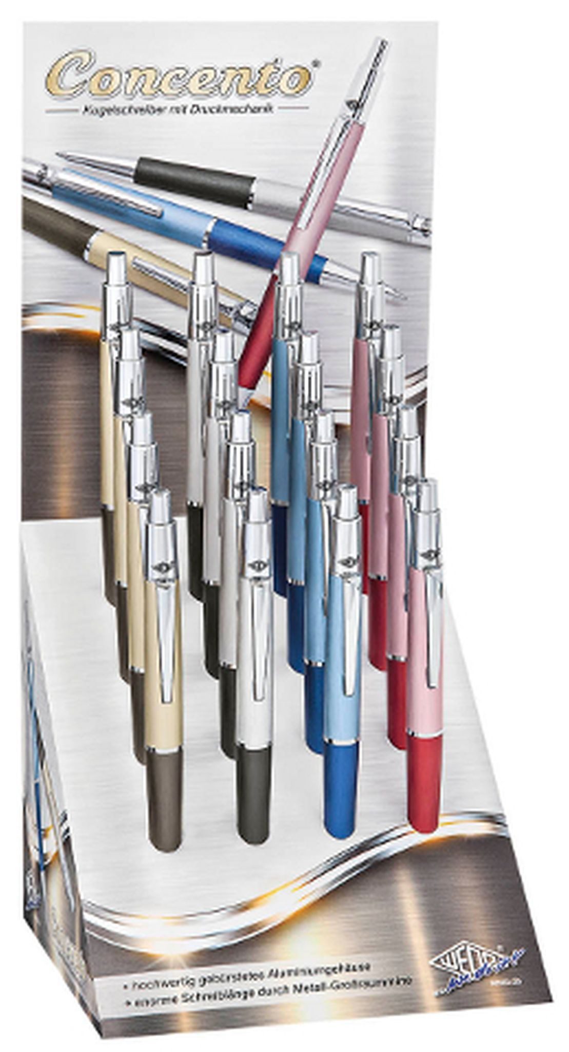 WEDO Kugelschreiber Wedo Kugelschreiber Concento f.sort Druckmechanik Grossraummine