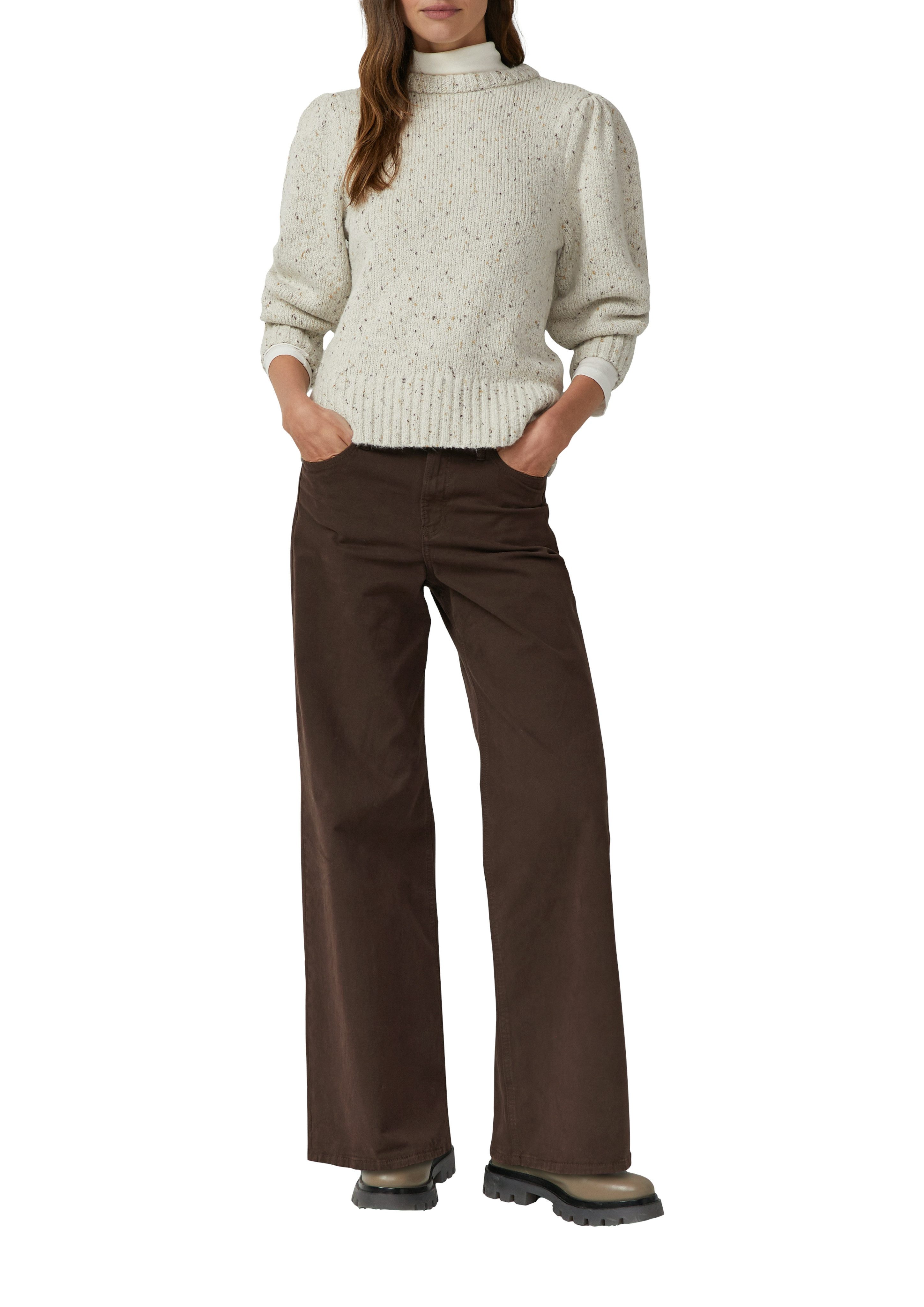 s.Oliver Strickpullover mit Puffärmeln günstig online kaufen