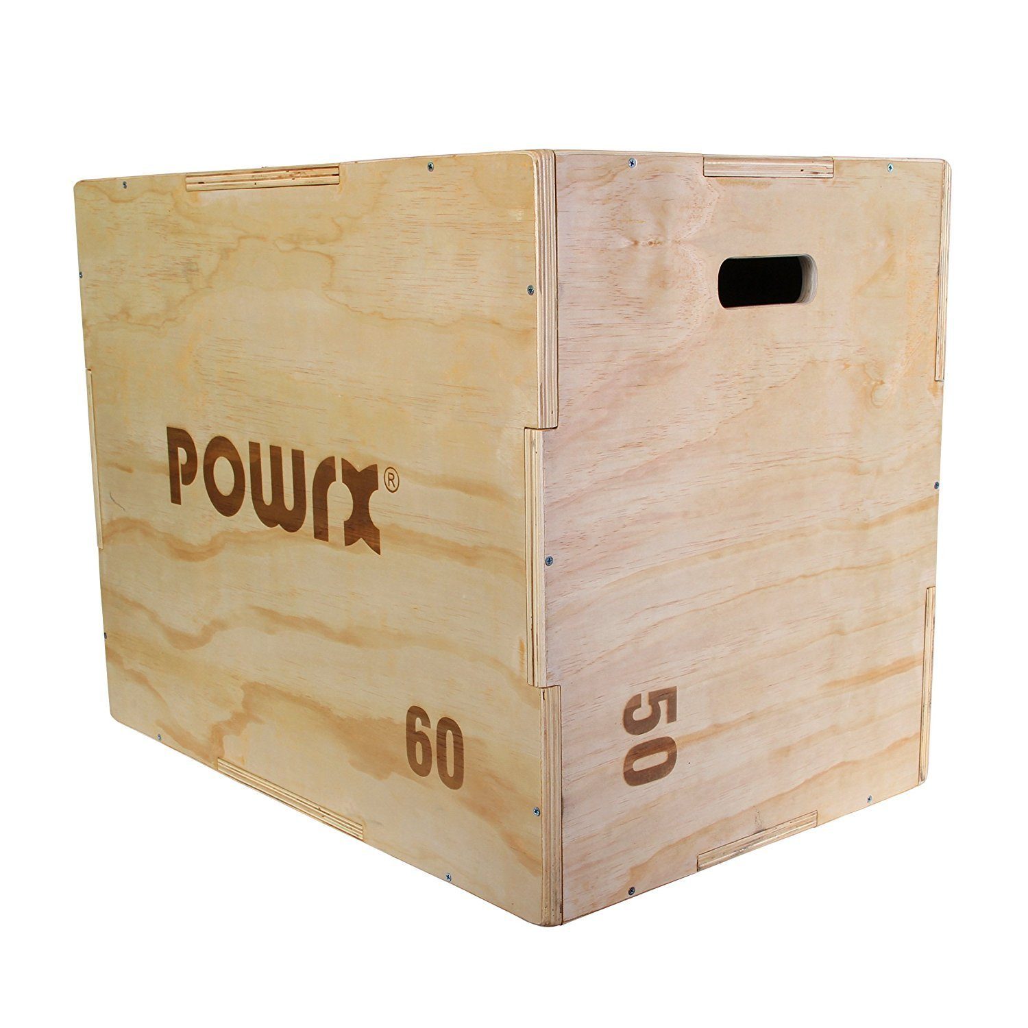POWRX Hochsprungmatte Holz Jumpbox Sprungkasten, 60 x x (75x50x60) 75 X Cm 50 cm), (L/75 Large X 60 Größenvarianten L (L/B/H) 50