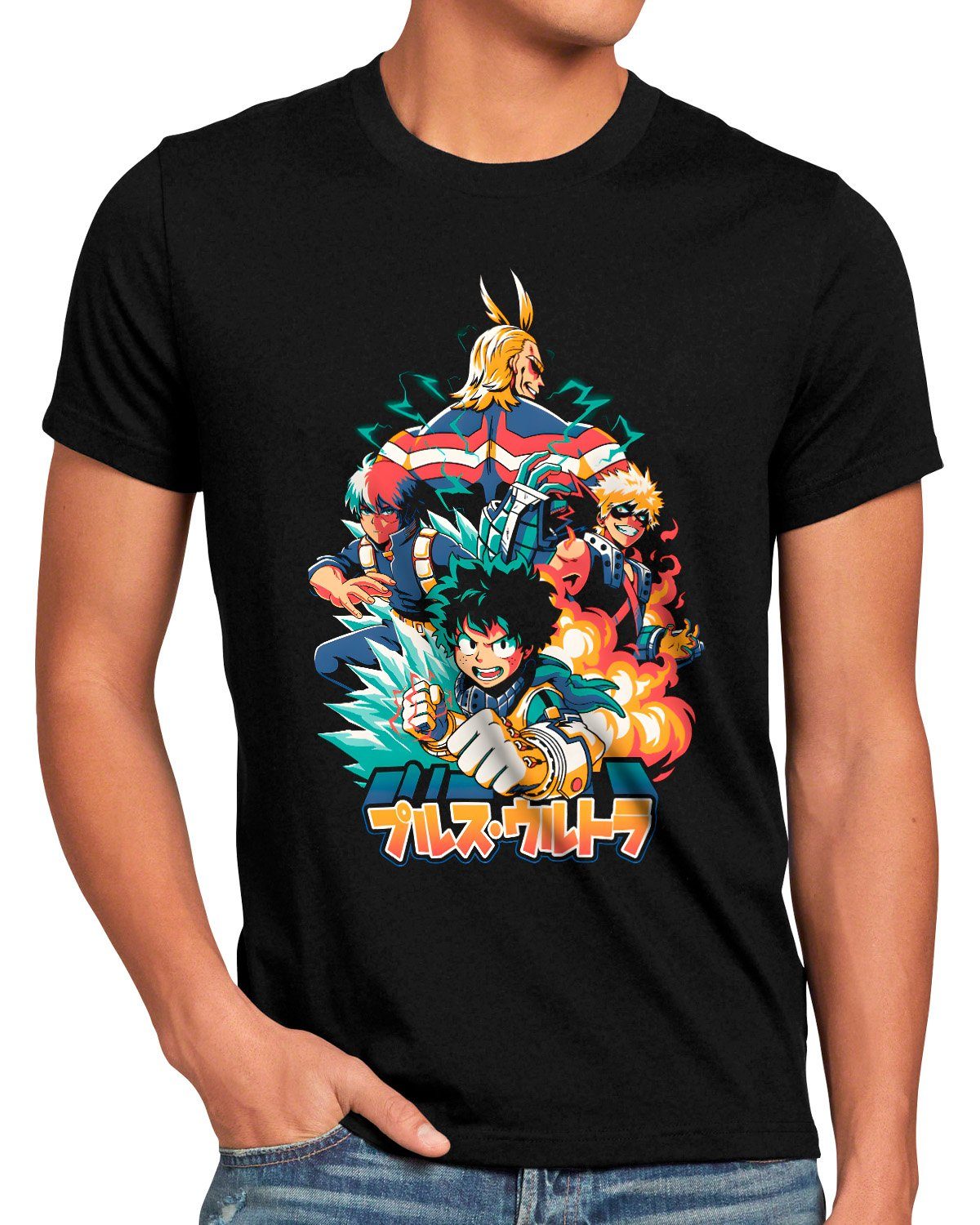 style3 Print-Shirt Herren T-Shirt Hero Team anime manga my hero academia cosplay