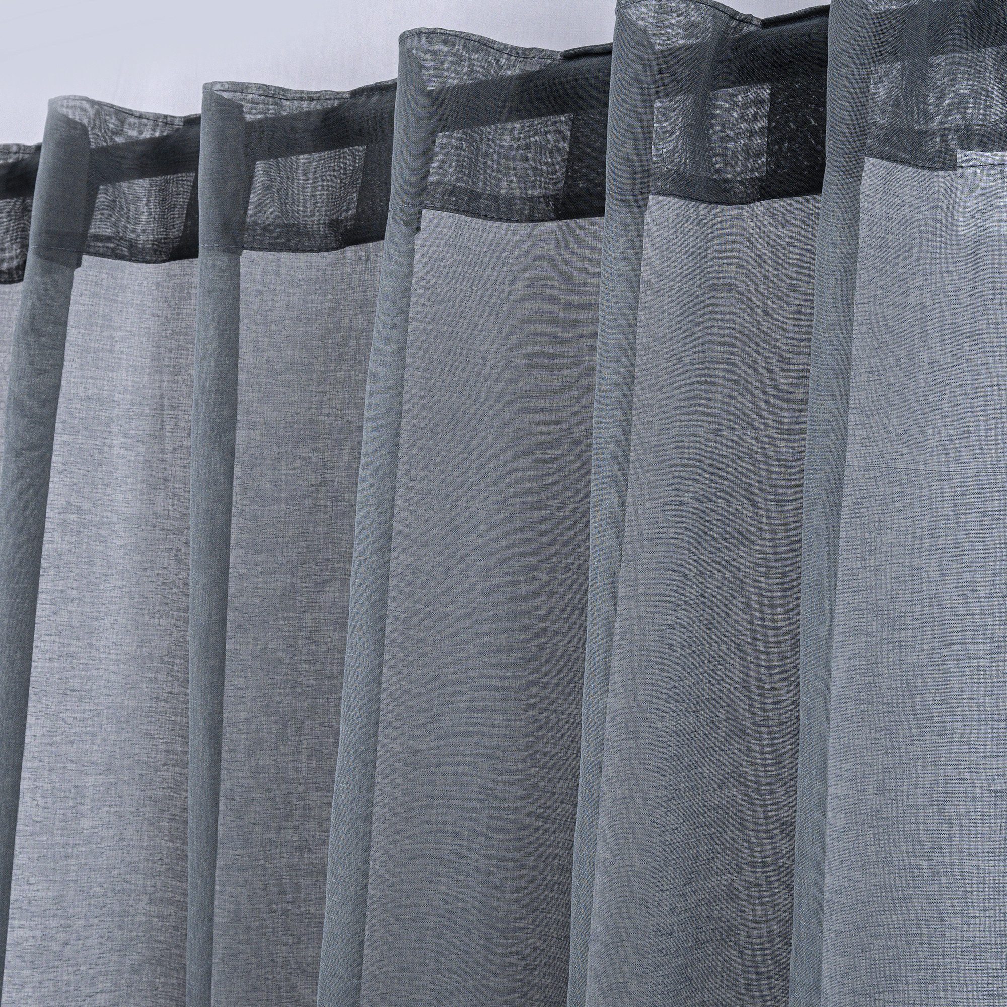 Stoffschmiede Gardine, 140x245cm, Verdeckte Schlaufe, versch. Farben, halbtransparent