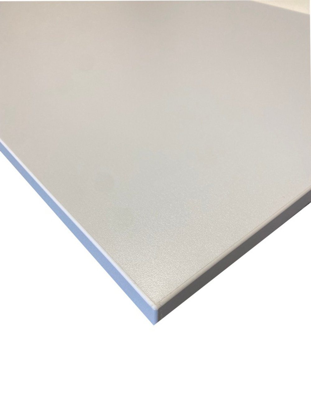 Tischplatte Tischplatte, Kantenumleimung:2mm-PVC Hellgrau AKKE 18mm