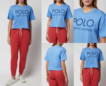 Ralph Lauren T-Shirt POLO RALPH LAUREN Cropped Boxy T-Shirt Retro Shirt Bluse Hemd Tee Harb
