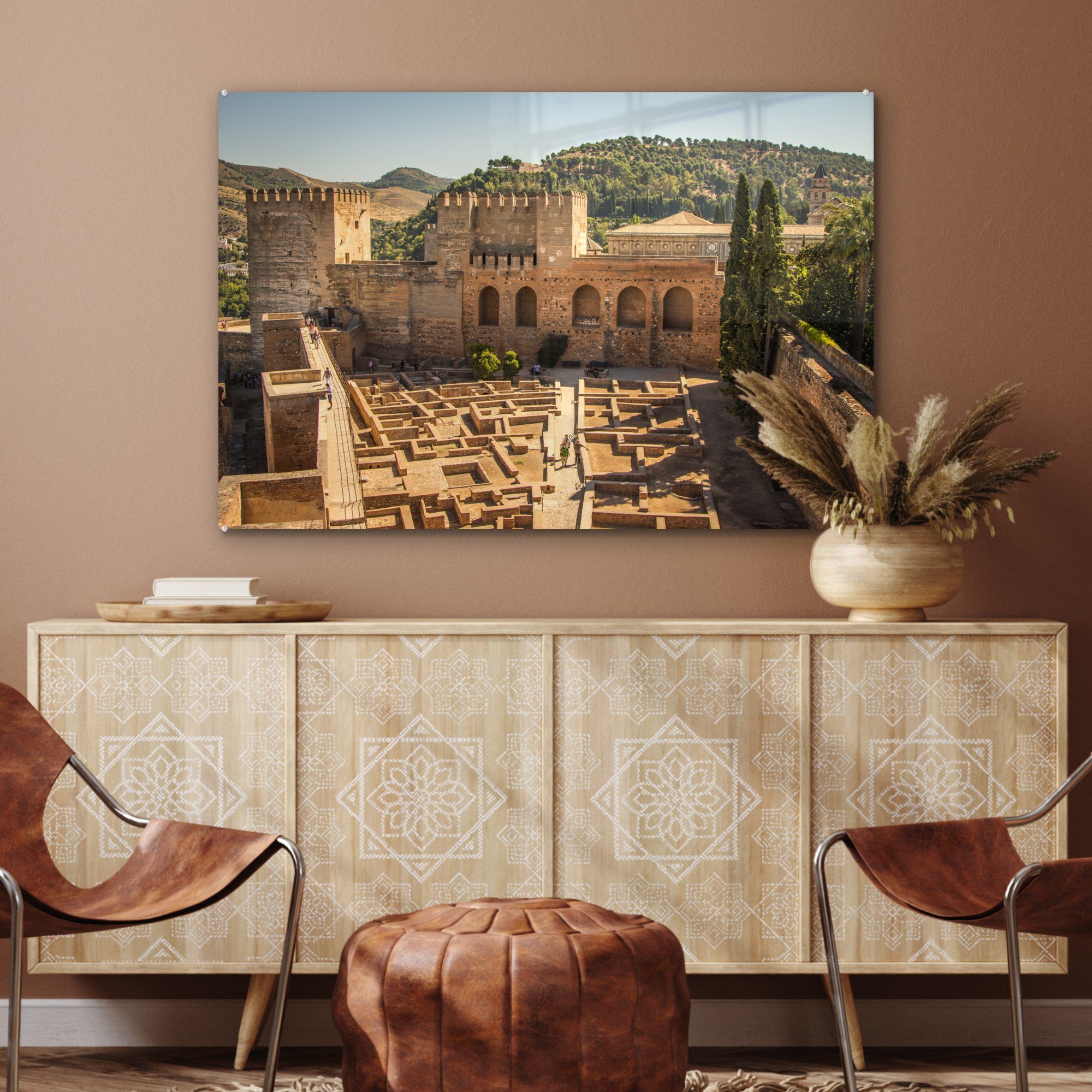 MuchoWow St), Alhambra Acrylglasbilder & Acrylglasbild der Platz Schlafzimmer der Wohnzimmer Waffen (1 in Granada,