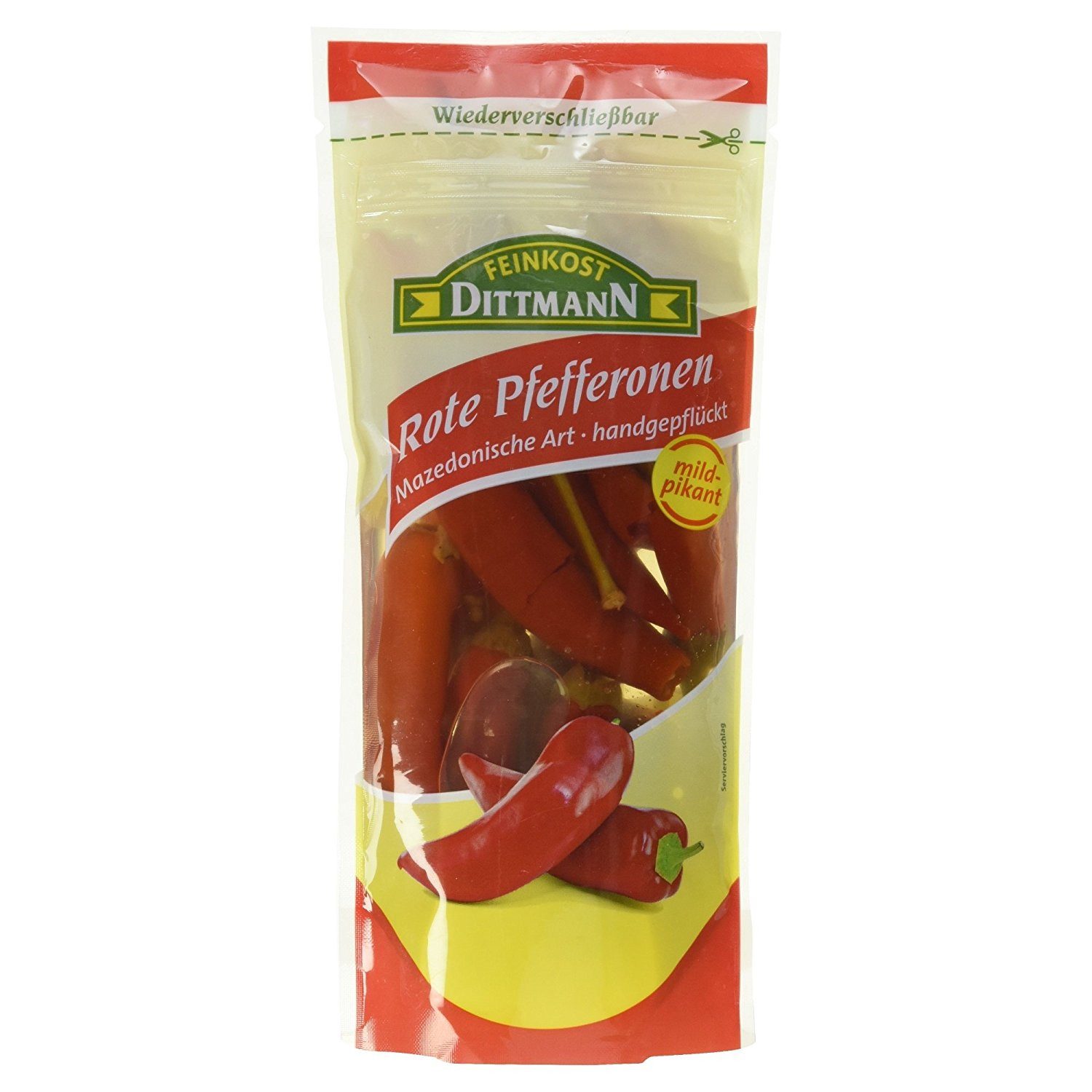 Feinkost Dittmann Gemüsekonserve, Feinkost Dittmann Rote Pfefferonen Mazedonische Art 250g