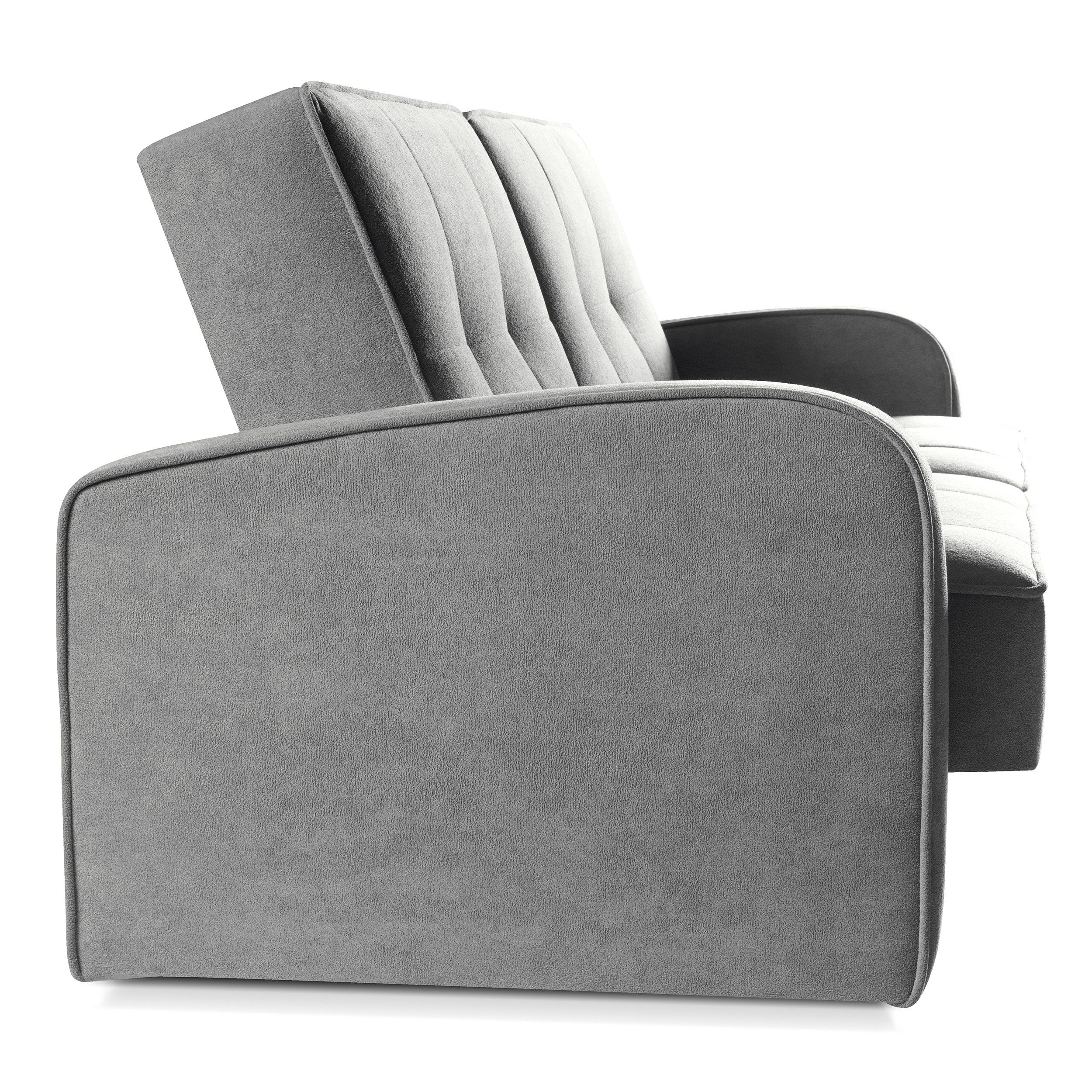 Beautysofa Schlafsofa PAVO 3-Sitzer mit Armlehnen, mit Bettfunktion und Bettkasen