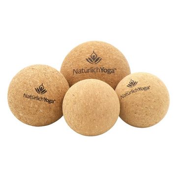 NatürlichYoga® Massageball Natürlich Yoga® Yogaball - Faszienball aus echtem Kork - 10 cm Durchmesser, Naturprodukt antiallergisch antistatisch wasserabweisend