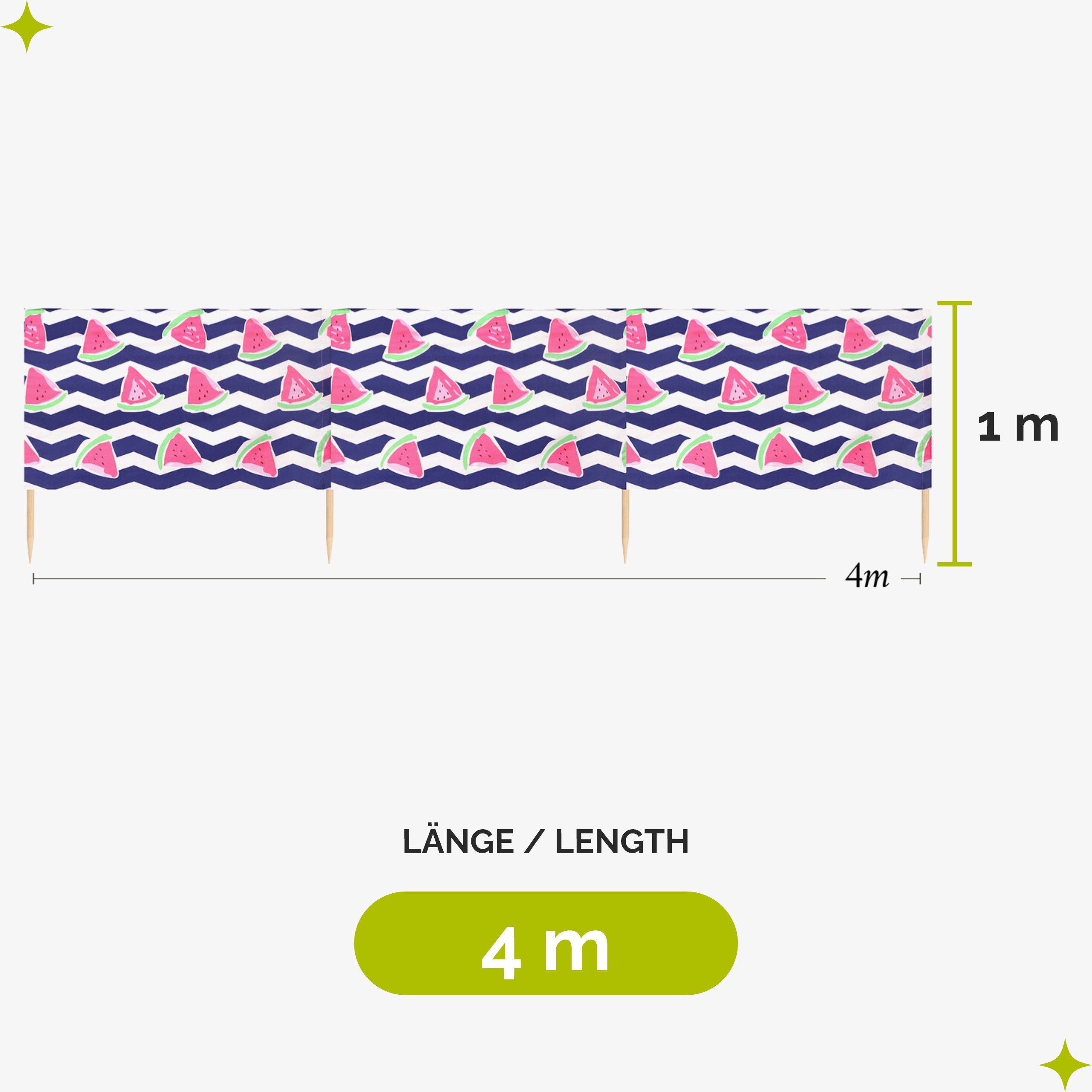 Garronda Windschutz Strand Sichtschutz 4m lang günstig online kaufen