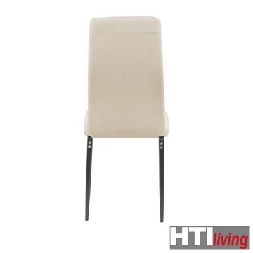 HTI-Living Esszimmerstuhl Stuhl Memphis Webstoff Beige (Stück, 1 St), Esszimmerstuhl Metallgestell Vierfuß