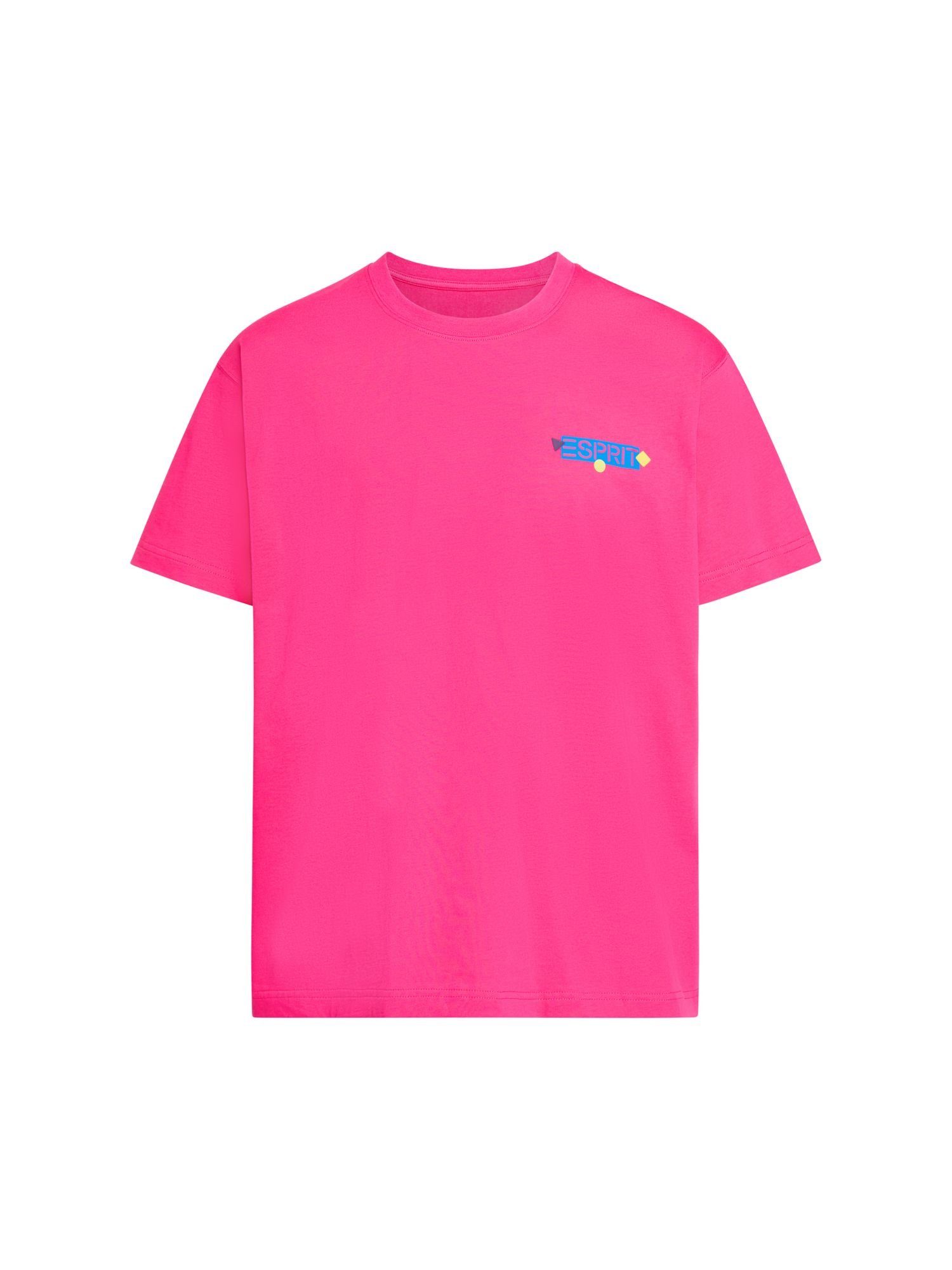 Esprit T-Shirt Yagi Archive T-Shirt mit Grafik-Logo (1-tlg) PINK FUCHSIA