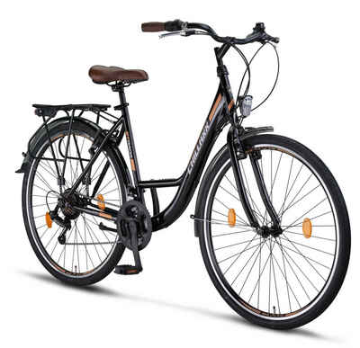 Chillaxx Cityrad Chillaxx Bike Strada Premium City Bike in 26 und 28 Zoll - Fahrrad für Mädchen, Jungen, Herren und Damen - 21 Gang-Schaltung - Hollandfahrrad Citybike