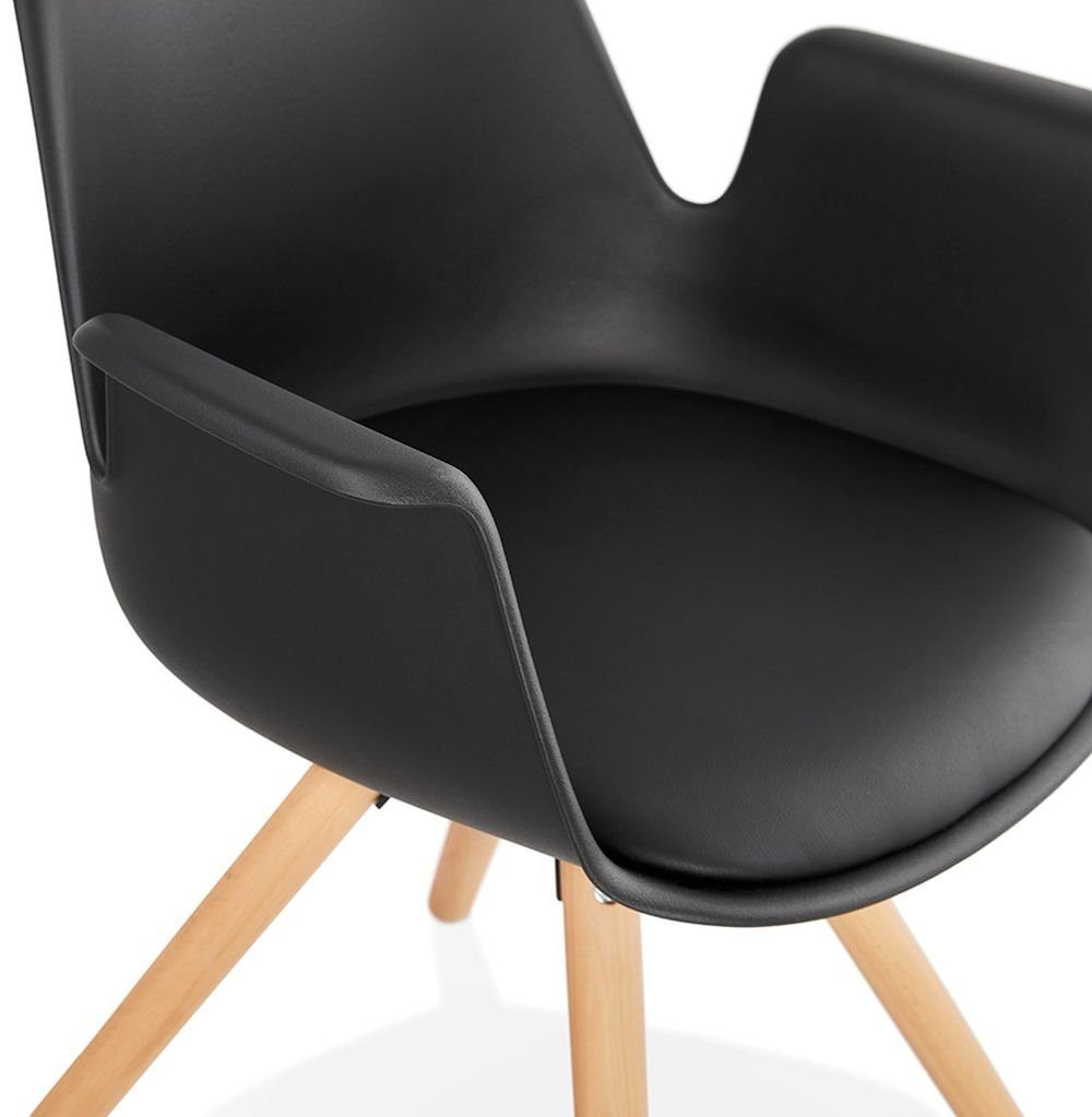 PANGU DESIGN Plastic (black,natural) KADIMA Sessel Weiß Esszimmerstuhl Schwarz Polym