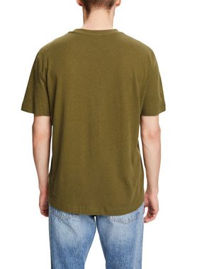 Esprit T-Shirt T-Shirt aus Baumwolle-Leinen-Mix (1-tlg)