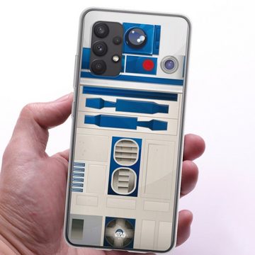 DeinDesign Handyhülle Star Wars R2D2 Fanartikel R2D2 Closeup - Star Wars, Samsung Galaxy A32 4G Silikon Hülle Bumper Case Handy Schutzhülle