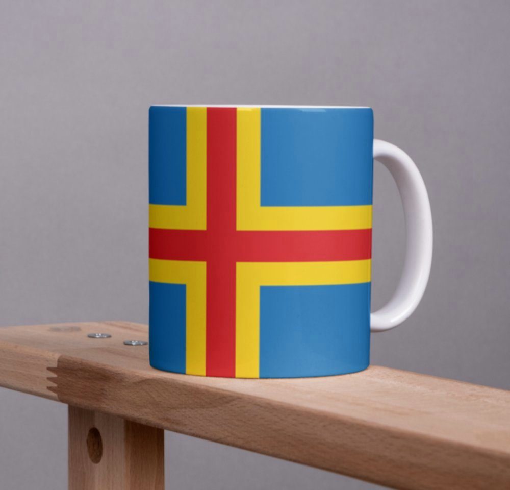 Tinisu Tasse Åland Kaffeetasse Flagge Finnland Pot Kaffee Tasse Becher Coffeecup
