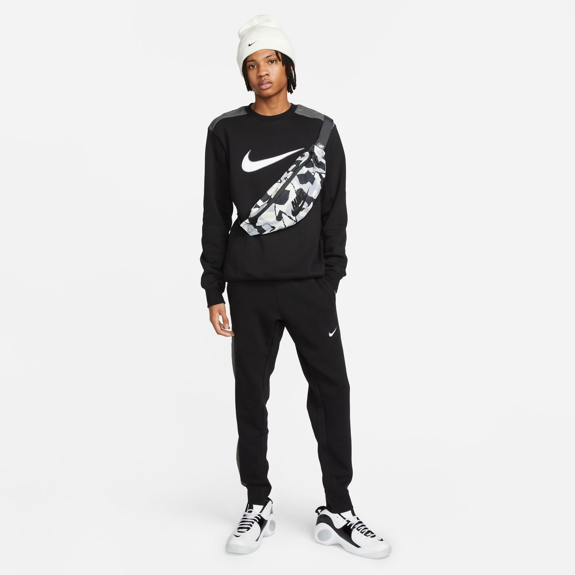 M NSW Sweatshirt BB CREW Nike Sportswear GREY BLACK/IRON FLC SP