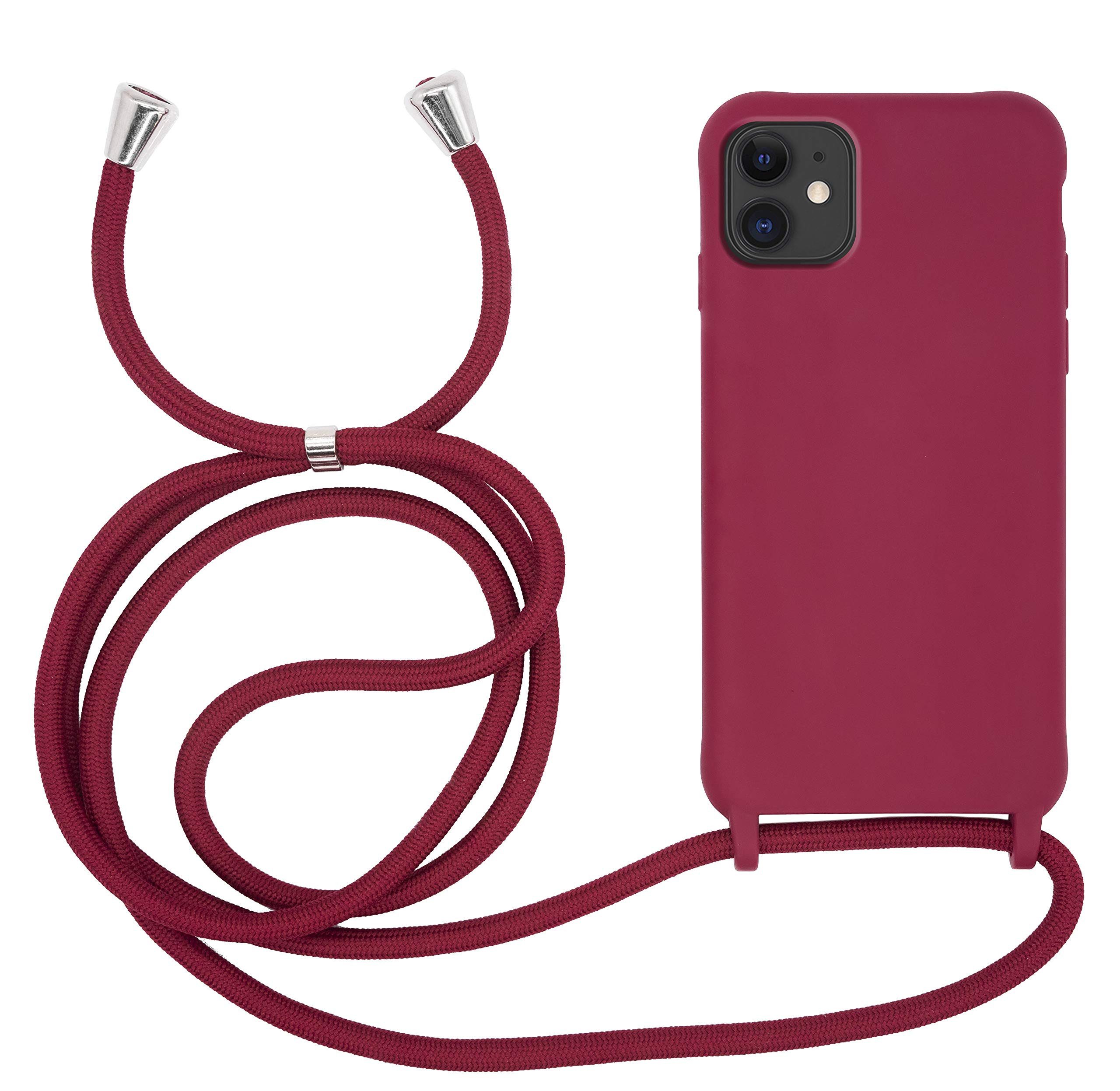 MyGadget Handyhülle Handykette für Apple iPhone 11, TPU Hülle mit Band mit Handyband zum Umhängen Kordel Case Schutzhülle