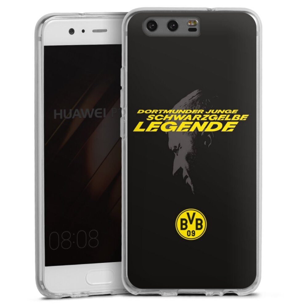 DeinDesign Handyhülle Marco Reus Borussia Dortmund BVB Danke Marco Schwarzgelbe Legende, Huawei P10 Silikon Hülle Bumper Case Handy Schutzhülle