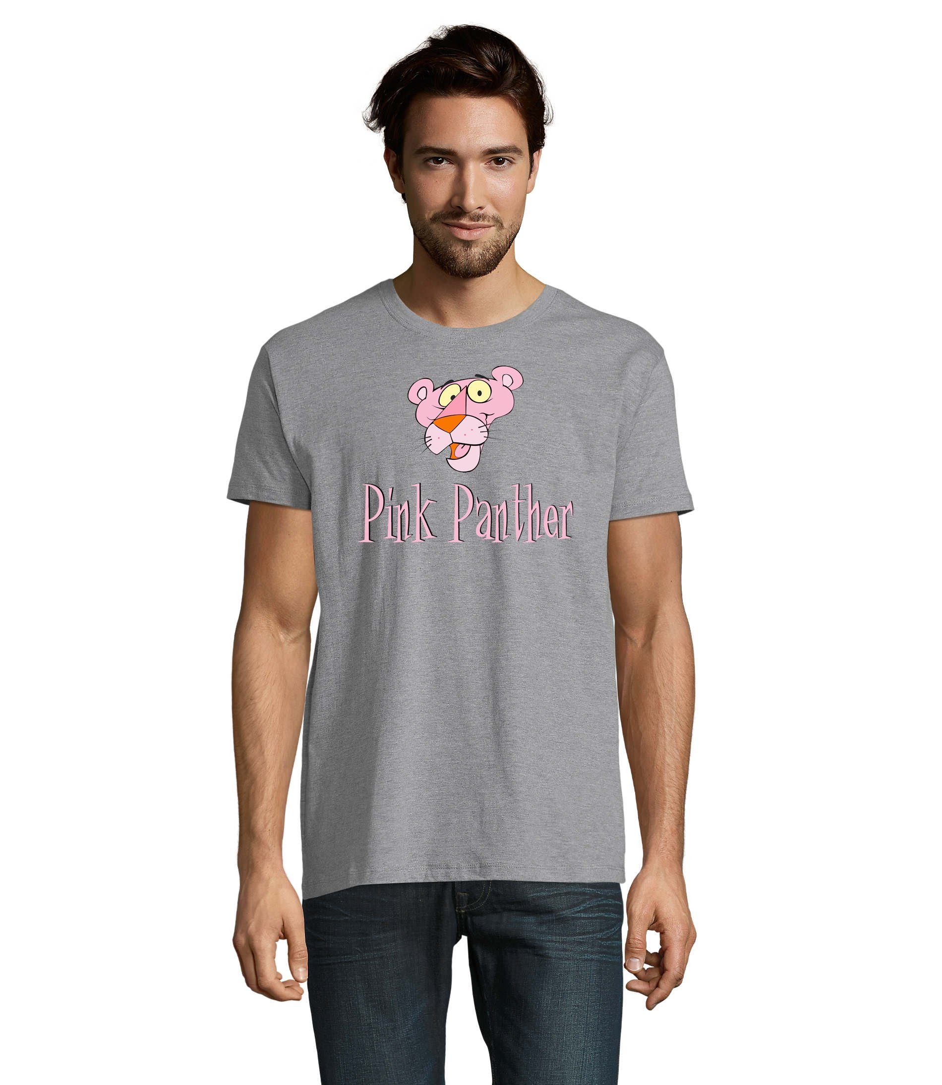 Blondie & Brownie Grau Pink T-Shirt Rosarote Inspector Herren Comic Cartoon Panther