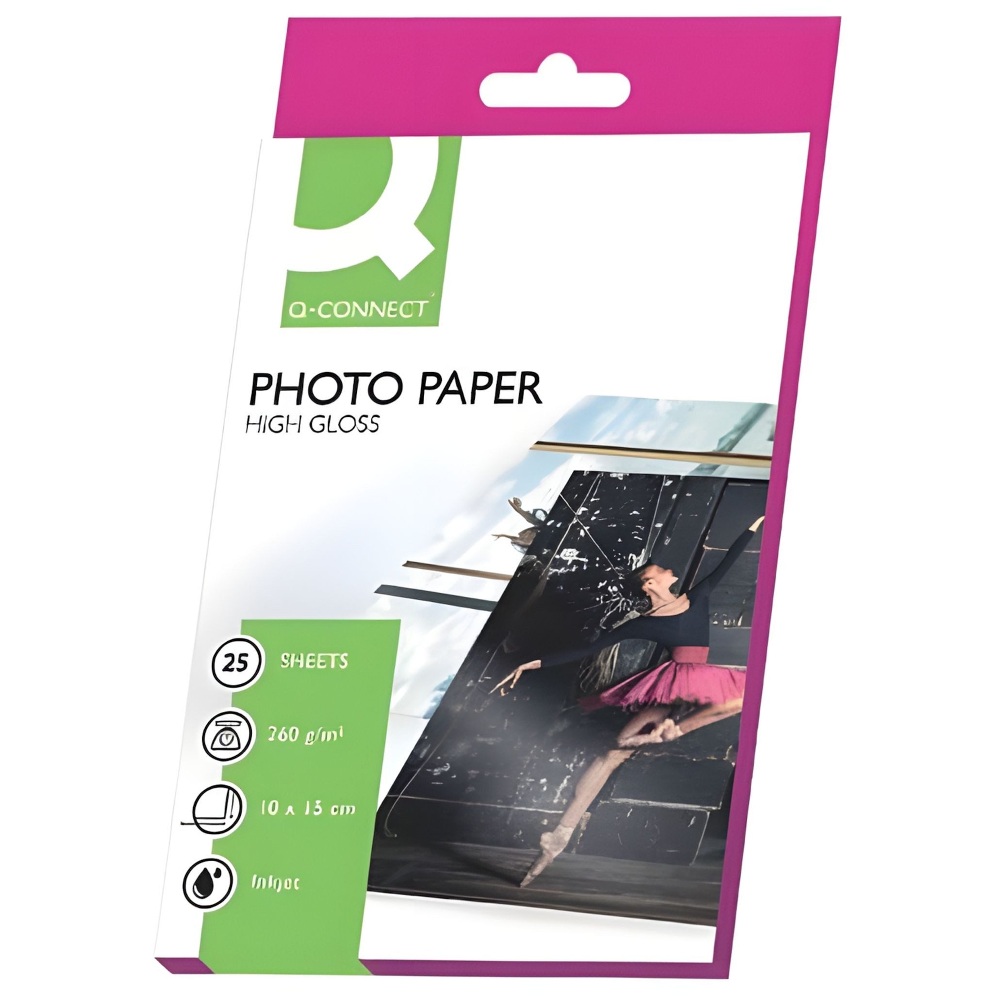 Q-Connect Fotopapier Q-Connect Inkjet-Photopapiere - 10x15 cm, hochglänzend, 260 g/qm, 25