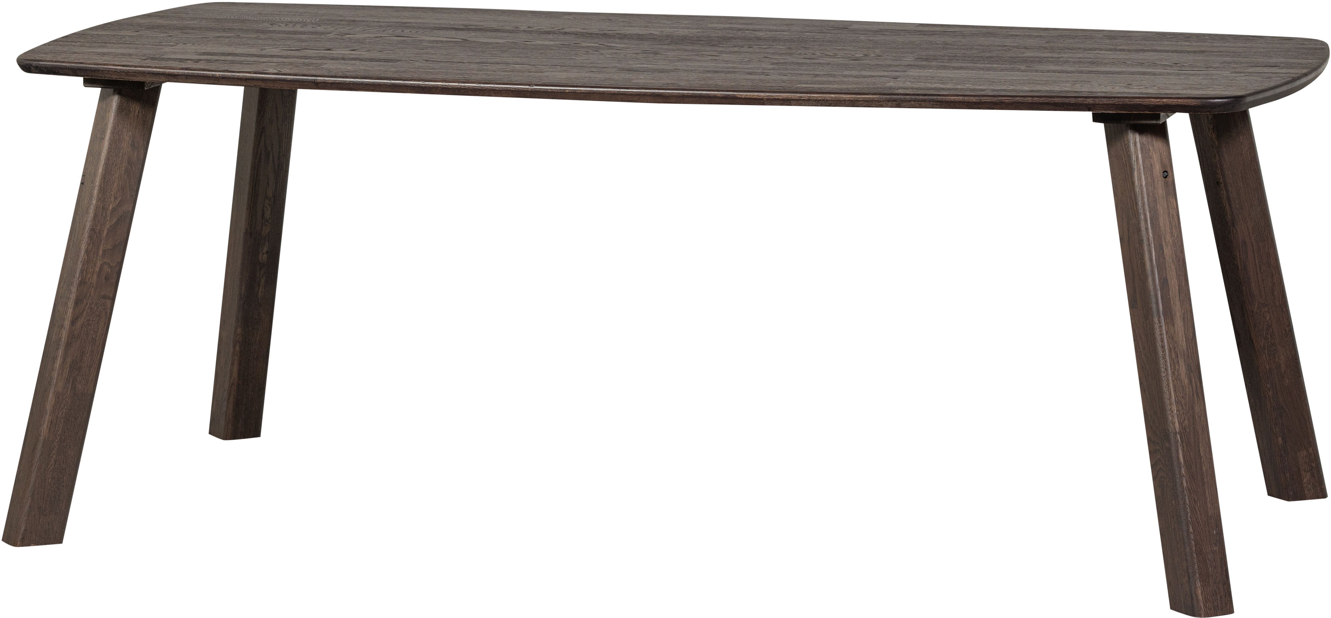 WOOOD Esstisch Tablo FSC® Mix Eichenholz Dänisch-oval, H 74 x B 180 x T 100 cm, Haarlem-Fuß in 4 Stellungen montierbar, Fingerzinkenverbindung