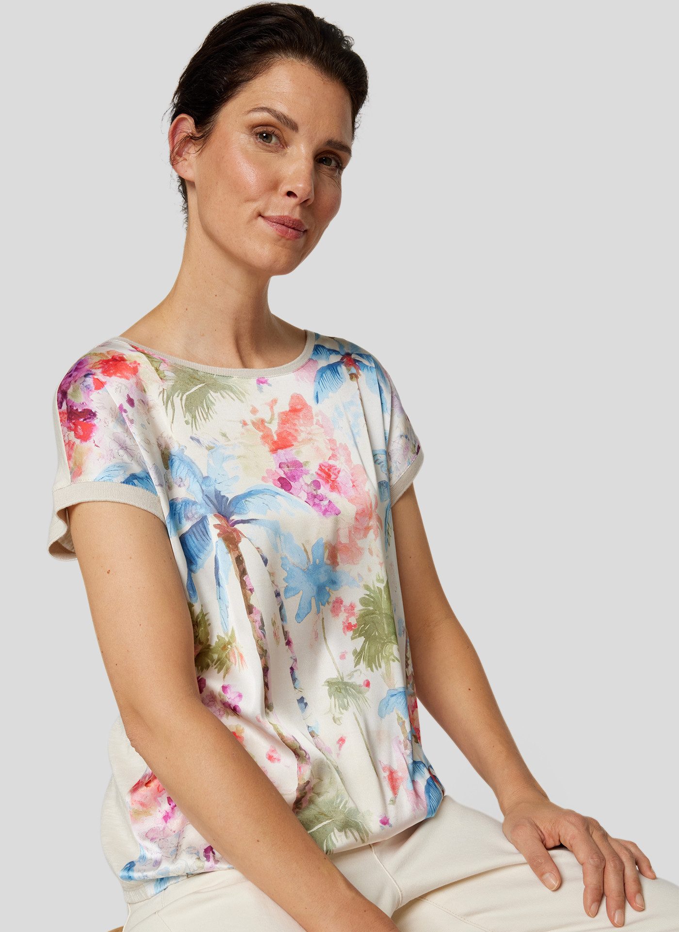 Rabe Print-Shirt mit floralem Muster vorn, günstig online kaufen
