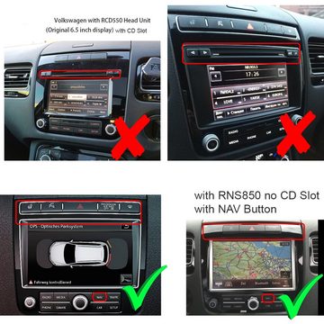 TAFFIO Für VW Touareg 2 RNS850 9" Touchscreen Android GPS CarPlay Einbau-Navigationsgerät