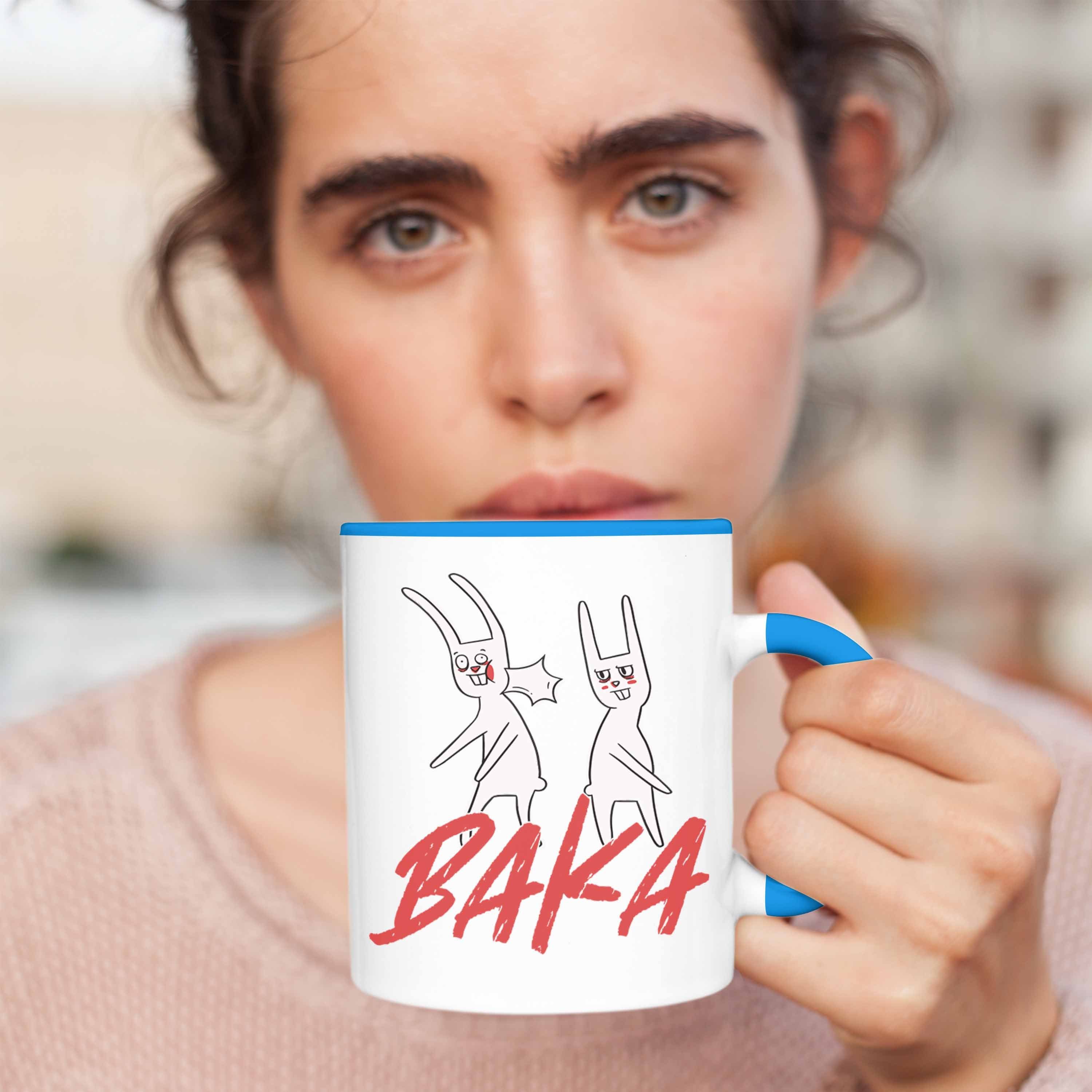 Blau Otakus Manga Tasse Baka Geschenk Hase Anime - Tasse Kawaii Anime-Fans Geschenkidee Trendation Trendation