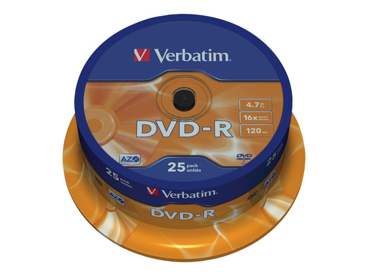 Verbatim DVD-Rohling DVD-R 25er Spindel 16x