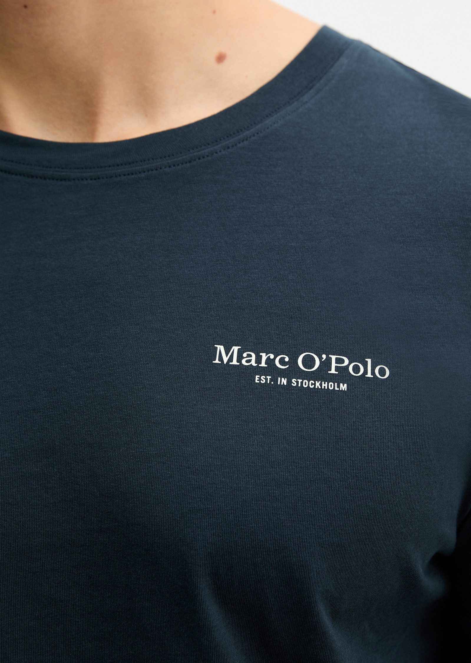 Marc O'Polo Pyjamaoberteil Mix N Match Cotton mit langen Ärmeln und Rundhalsausschnitt – Bild 5 von 5