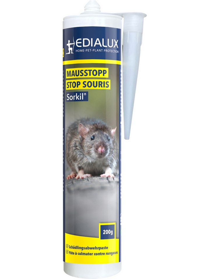 EDIALUX Vergrämungsmittel Edialux Schädlingsabwehrpaste Mausstopp Sorkil, 0.2 l