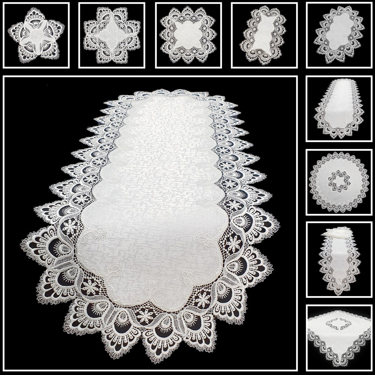 Brilliant Tischdecke Spitze "8139" Weiss, Jacquardgewebe günstig online kaufen