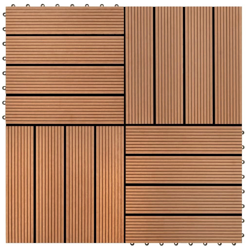vidaXL Teppichboden WPC Fliese Barfussdiele Terrassenfliese günstig online kaufen