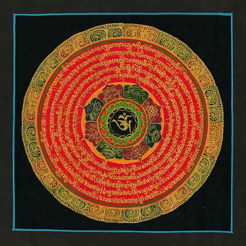 Close Up Poster Tibetisches Mandala Kunstdruck 30 x 30 cm