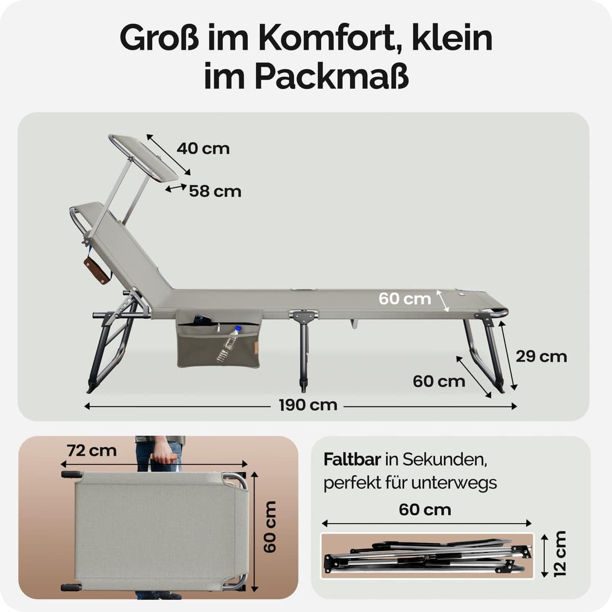 Casaria Gartenliege Ibiza, 2 St., Alu günstig online kaufen
