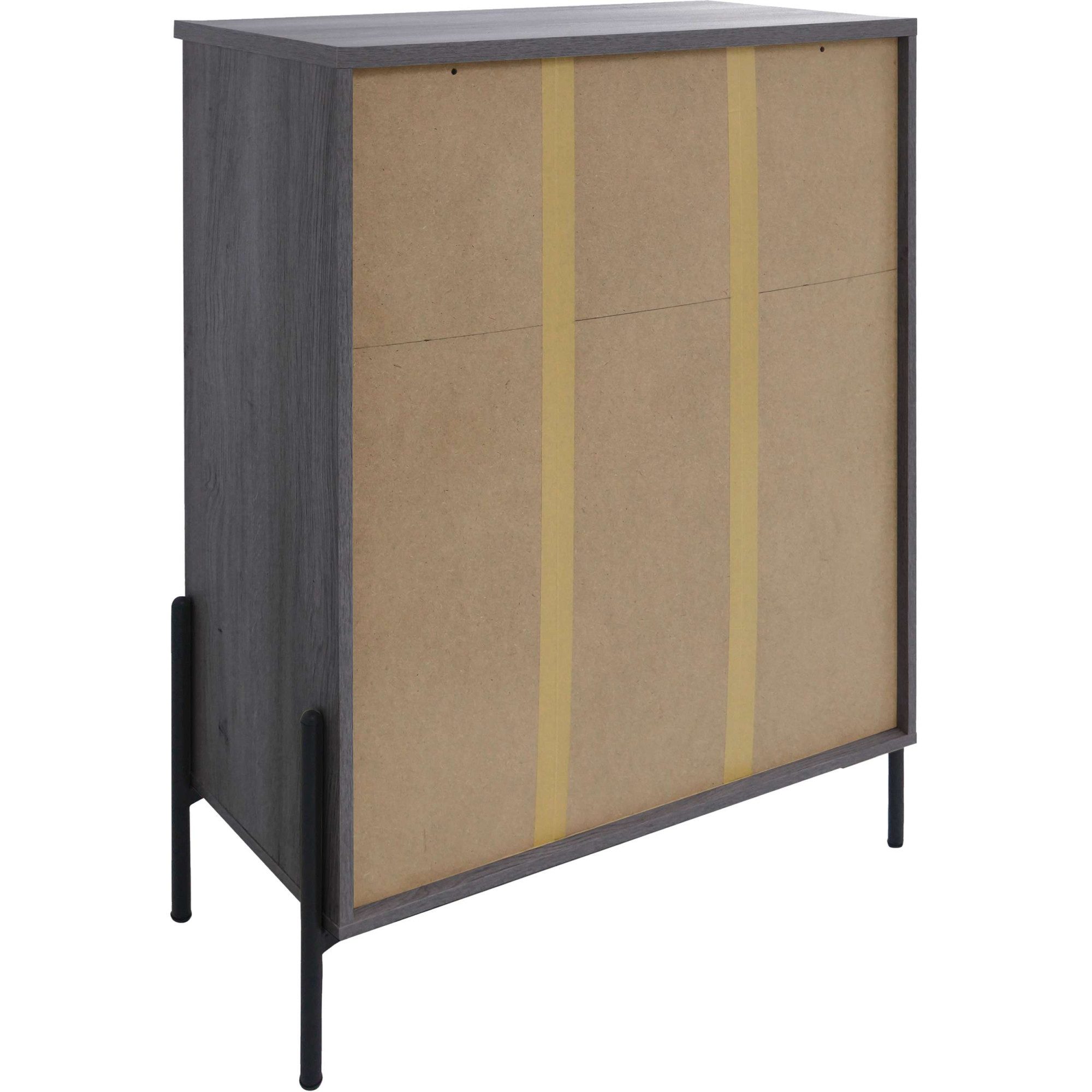 OTTO home Highboard Eadwine, Kommode, Midischrank, Push-to-open, Türen mit Fischgräten Muster
