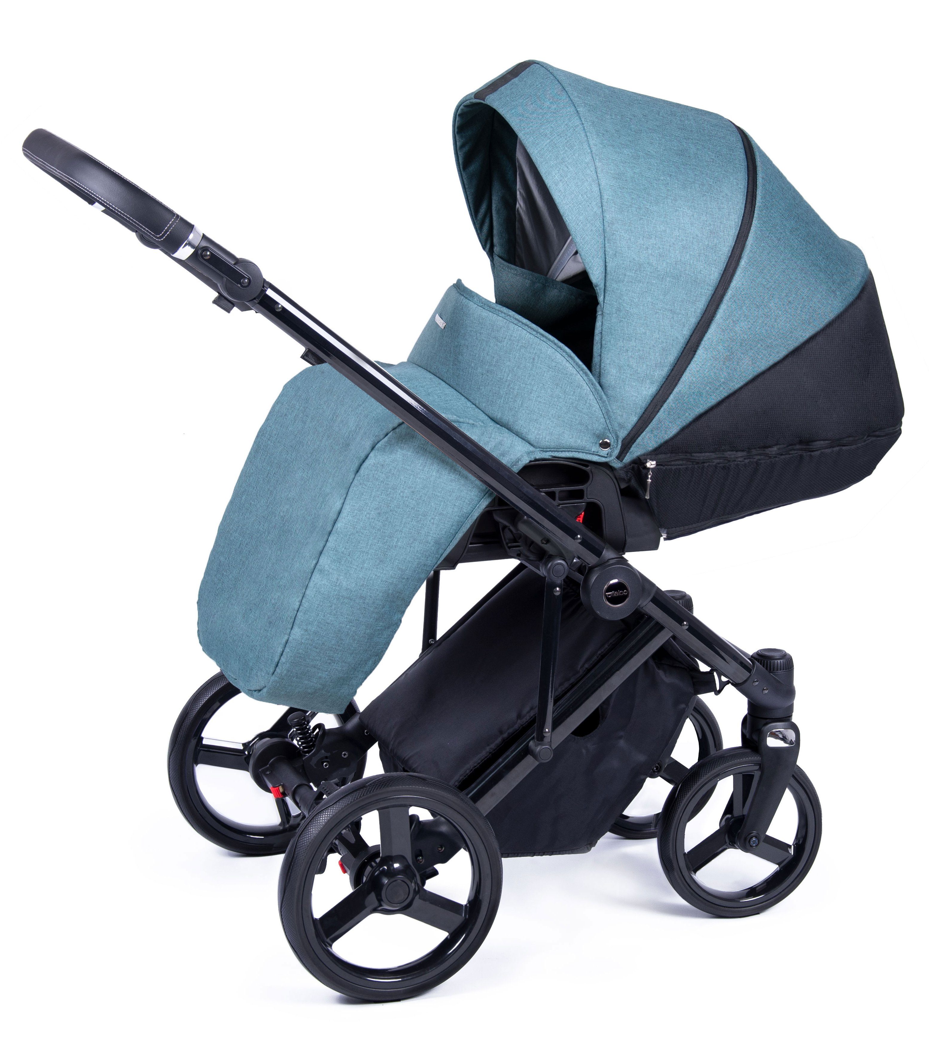 24 Teile Gestell Türkis schwarz Designs 2 in = Kinderwagen-Set - in - babies-on-wheels Kombi-Kinderwagen 1 Fado 14