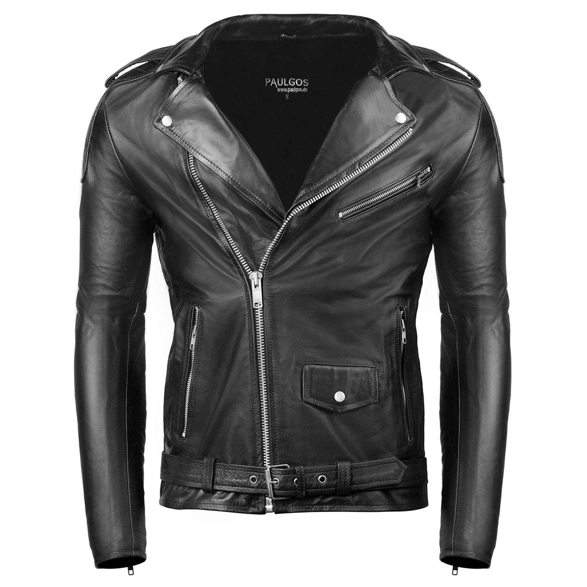 Lederjacke Herren Biker Jacke Motorradjacke Motorrad 100% Echtleder