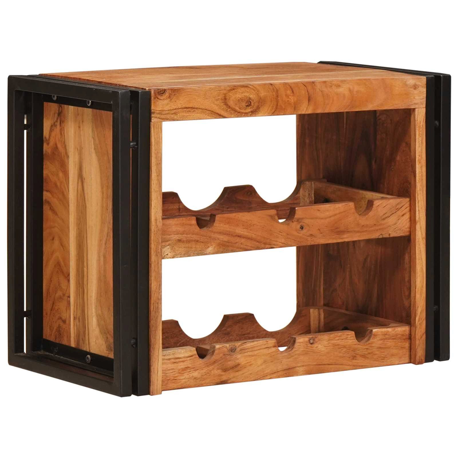 vidaXL Weinregal Weinregal Braun 60 x 45 x 33 cm Massivholz, 1-tlg.