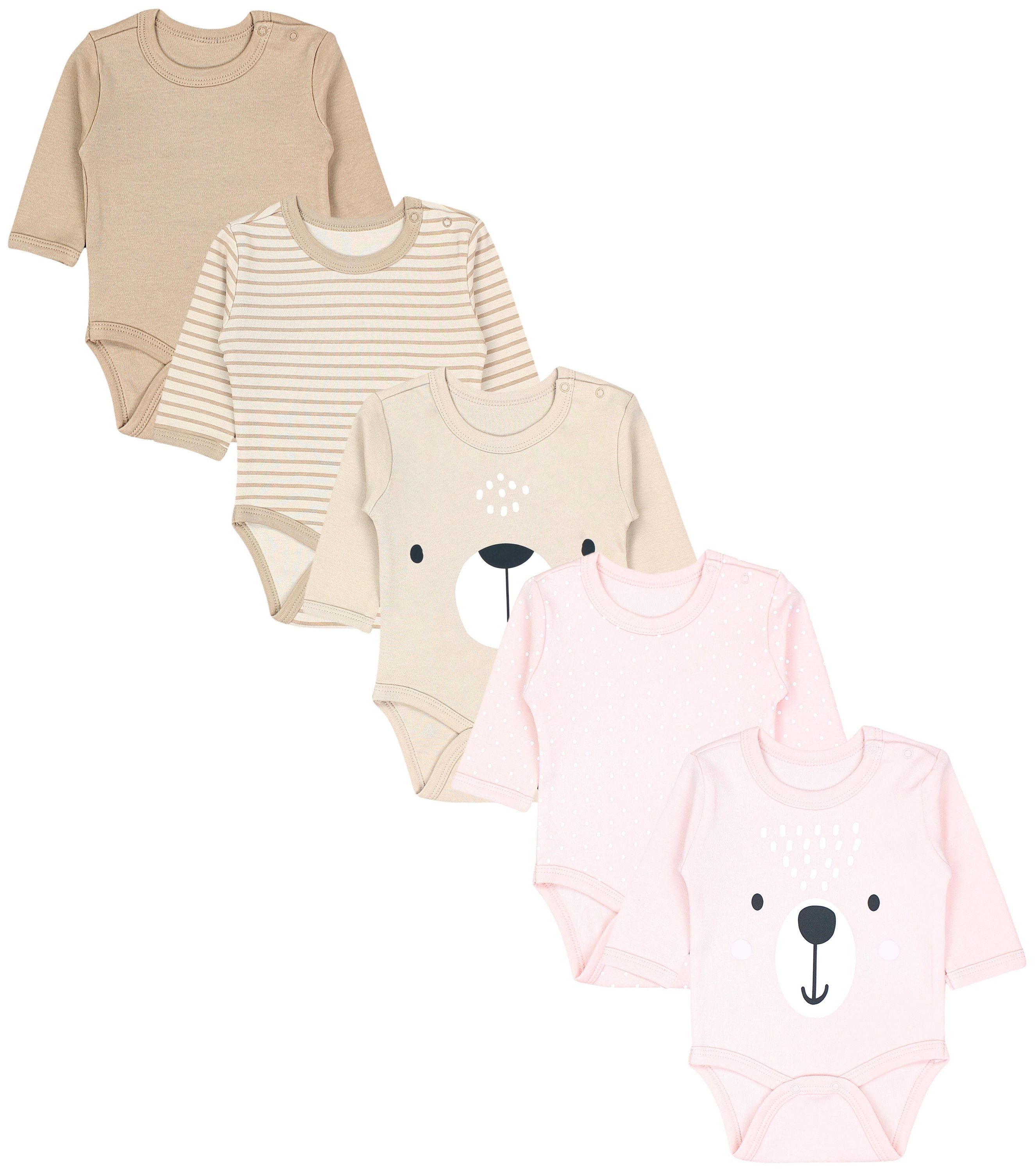 Langarmbody TupTam Baby Unisex Langarm Body mit Aufdruck Spruch 5er Pack